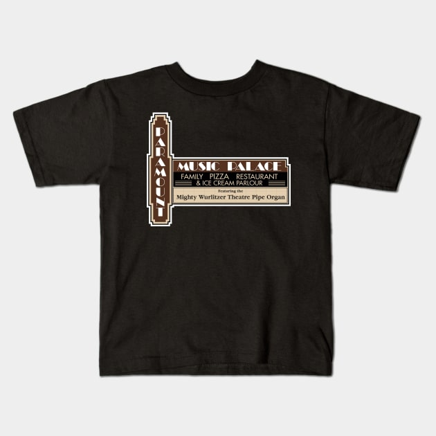 Paramount Music Palace Kids T-Shirt by HustlerofCultures